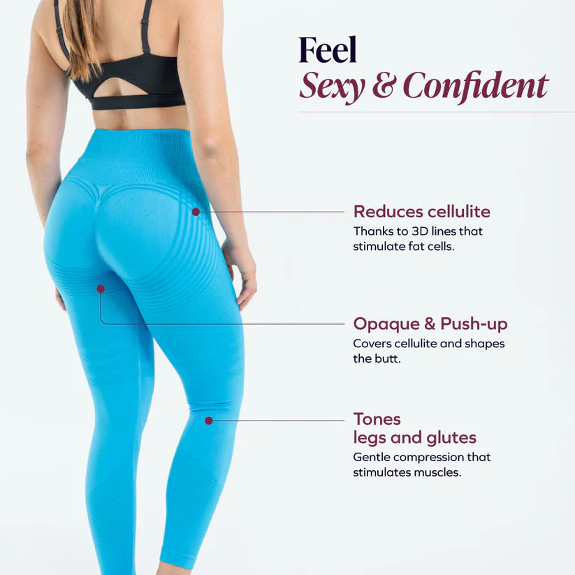 3D Legging | Teal Blue