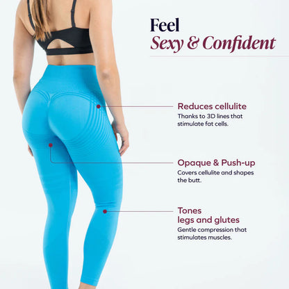 3D Legging | Teal Blue