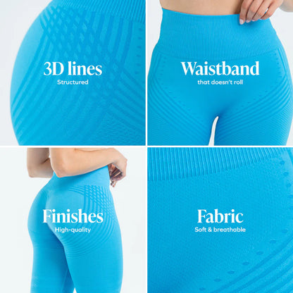 3D Legging | Teal Blue